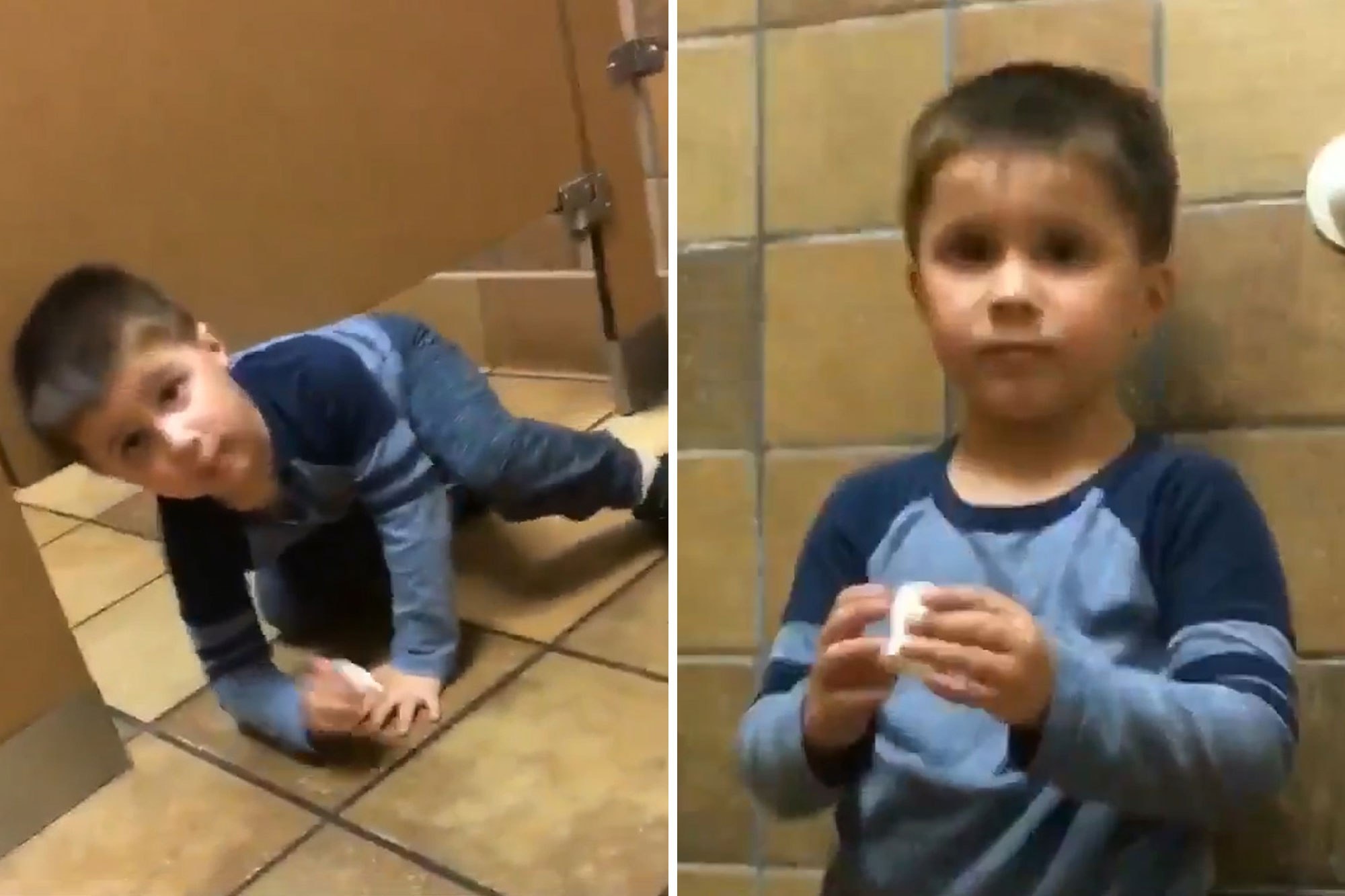 Quand un enfant s'invite dans les toilettes occupées d’un restaurant !