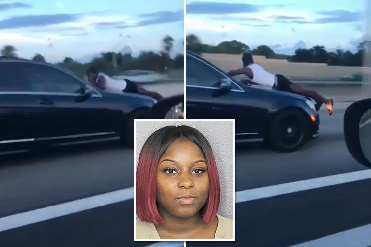 Etats-Unis : Une jeune femme circule à plus de 120 km/h avec son ex accroché au capot de la voiture !