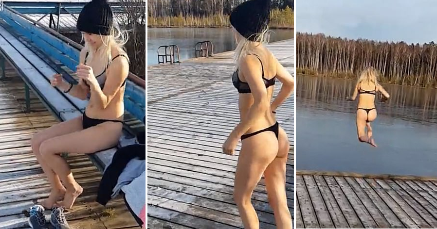 Russie : Une jeune fille saute dans un lac gelé, elle n’aurait pas dû