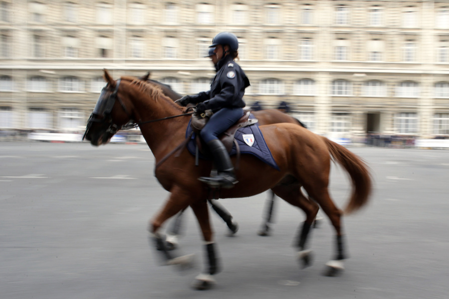 Cette policière à cheval a eu une très mauvaise surprise !