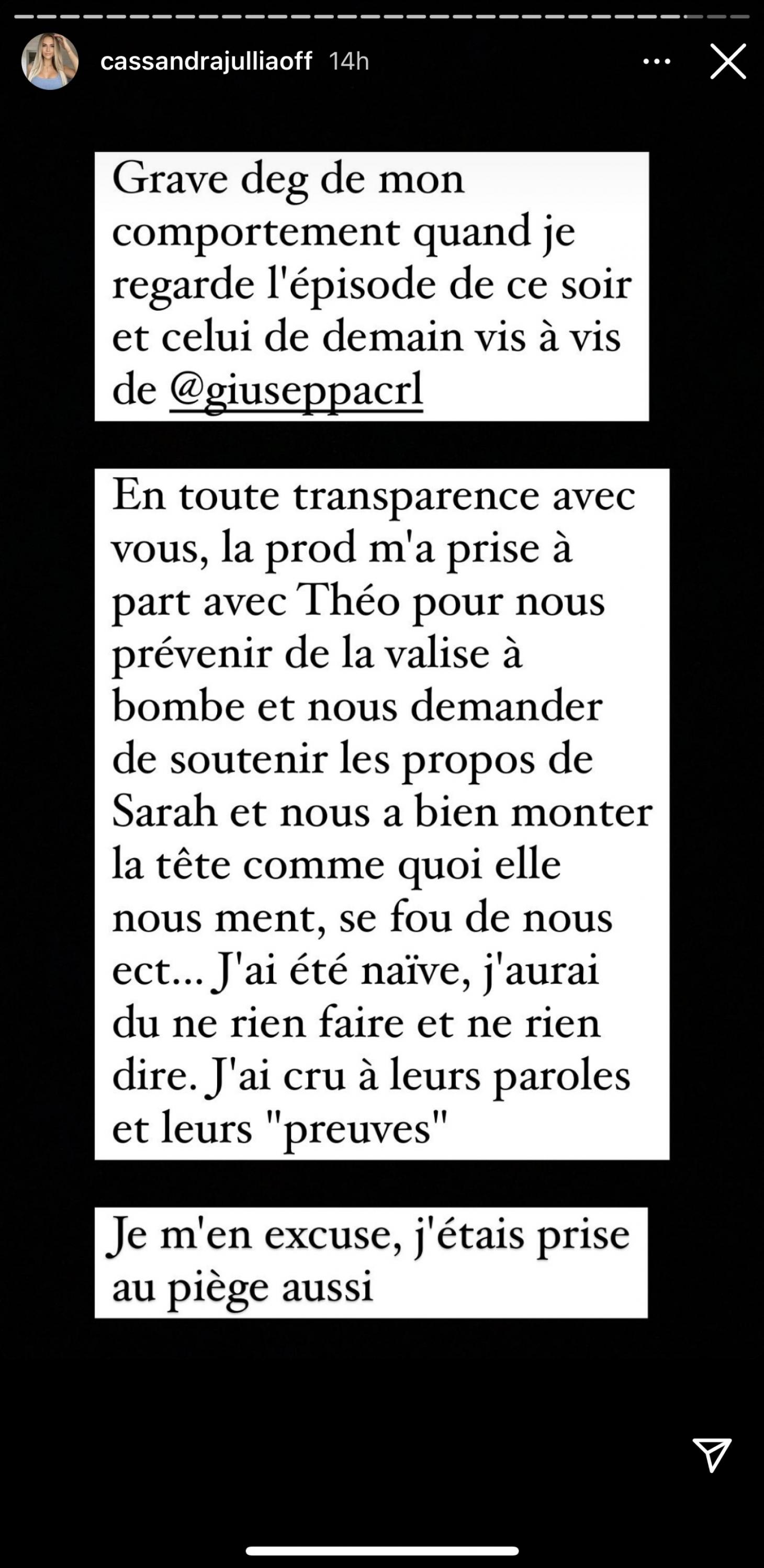 LVDCB6 : Giuseppa volontairement évincée du programme par la production ? Cassandra balance !