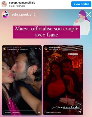  Maeva Ghennam à nouveau amoureuse @Instagram