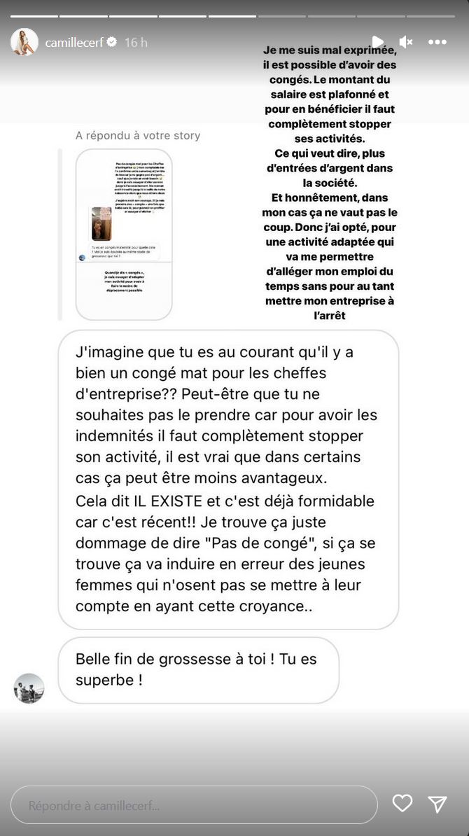 Camille Cerf privée de congés maternité ? La future maman s’explique !