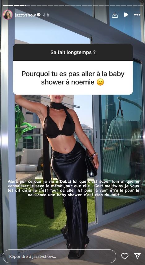 Jazz Correia absente de la baby shower de Noémie Mabelleuh : elle s'explique !