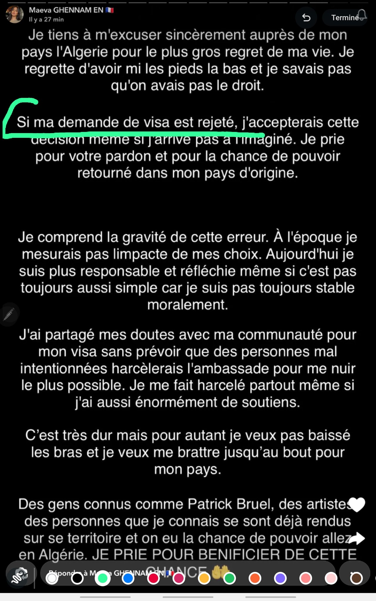 Maeva Ghennam aux anges : sa demande de visa pour l’Algérie a été acceptée !