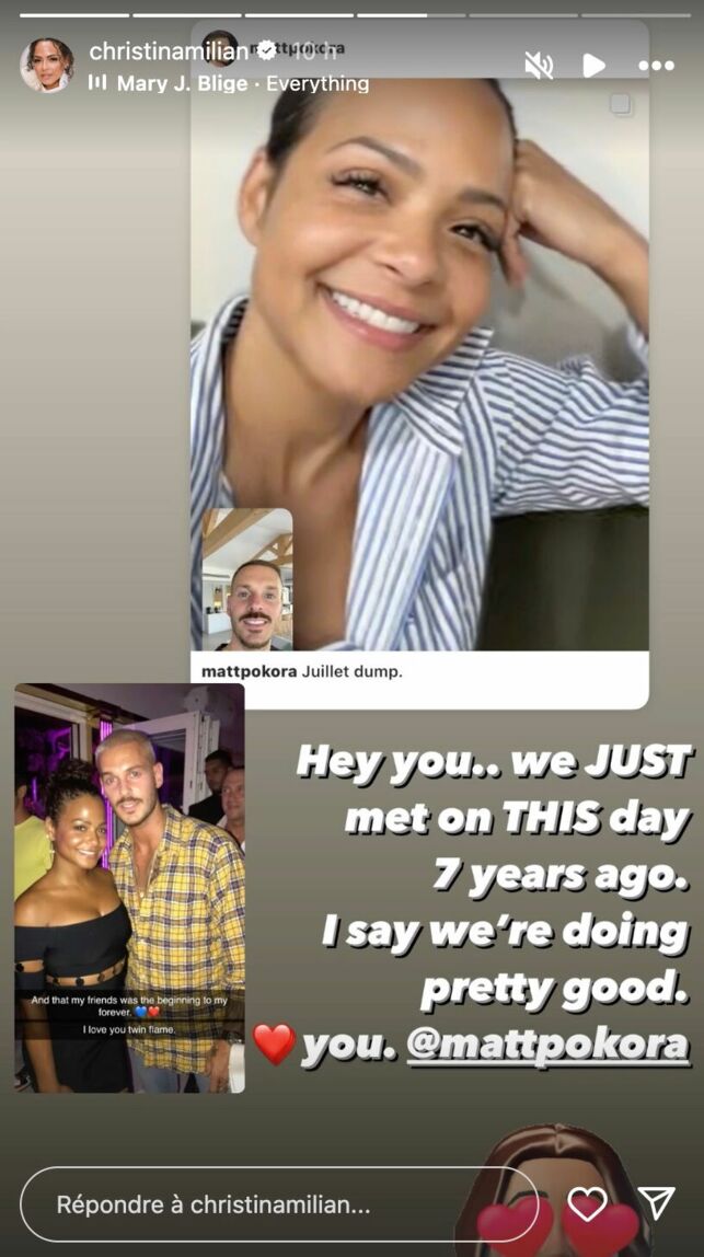 Matt Pokora et Christina Milian célèbrent les 7 ans de leur rencontre : "Nous nous en sortons"