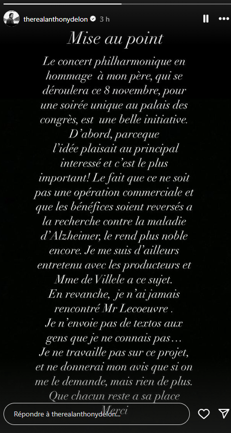 Mort d'Alain Delon : Anthony Delon recadre un chroniqueur de TPMP "Je n'envoie pas de textos aux gens…"