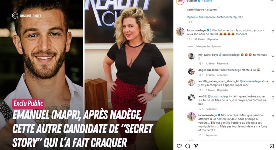 Nadège Lacroix : Son ex Emanuel proche d'une autre candidate de Secret Story ? Elle réagit… et ça vaut le détour !