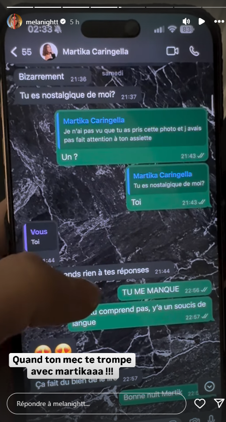 Melanight en colère : elle accuse son compagnon de l’avoir trompée avec Martika et balance tout !