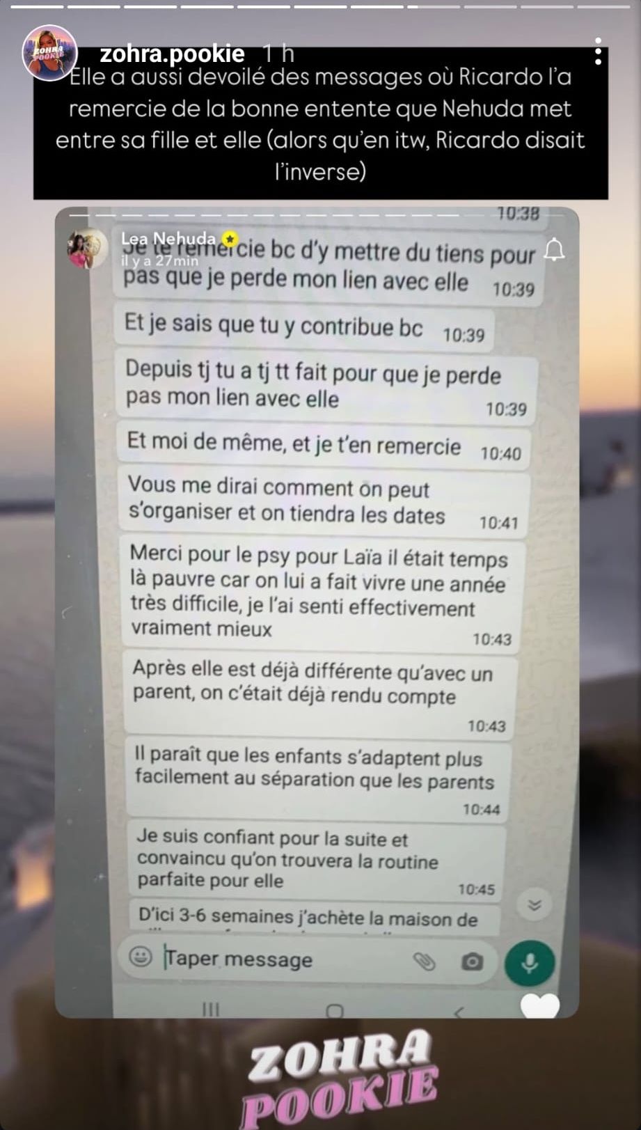 Nehuda contre son ex Ricardo Pinto : "Il n’y a que la justice pour mettre un terme à tout ça"