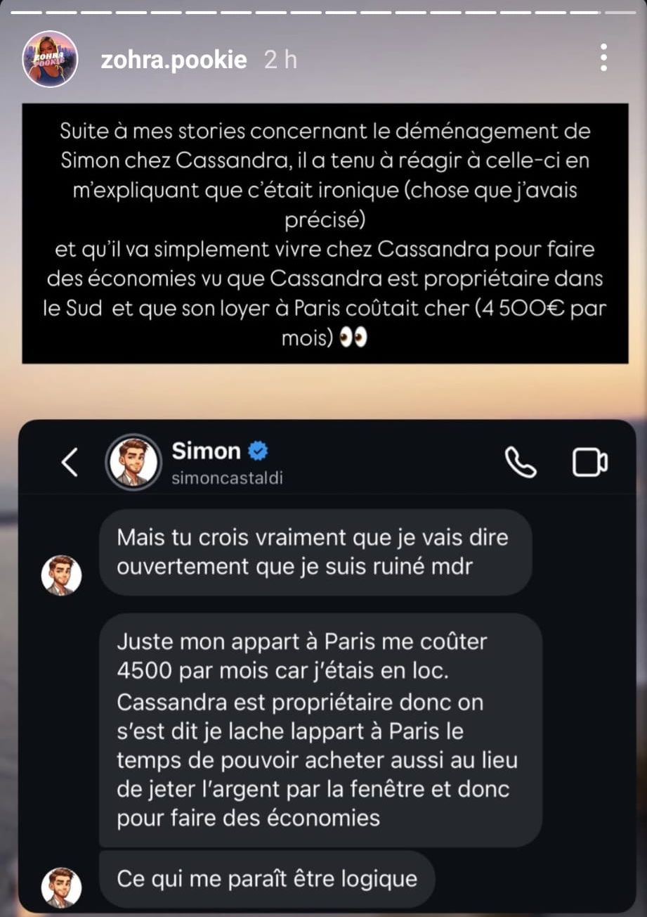 Simon Castaldi accusé d’être fauché : le compagnon de Cassandra sort du silence !