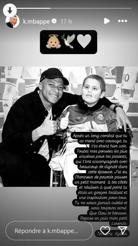 Kylian Mbappé en deuil : le bouleversant hommage du footballeur à un fan emporté par le cancer