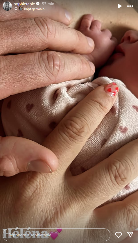 Sophie Tapie est maman pour la deuxième fois : elle partage un tendre cliché